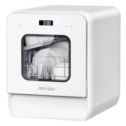 AIRMSEN ZMW-DUHC01 9 Programs Portable Countertop Dishwasher with 5L Built-in Water Tank, White