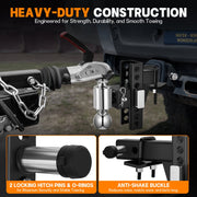 SPEEDWOW Adjustable Trailer Hitch, 12,500 lbs Towing Capacity, Fits 2