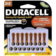 Duracell 281 Easy Tab Hearing Aid Batteries, Size, 312, 16 count