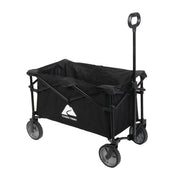 Ozark Trail Multi-Purpose Big Bucket Utility Wagon, Foldable with Telescoping Handle, Heavy-Duty 7-Inch PVC Wheels, Black