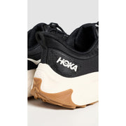 Hoka Transport 2 Women's Athletic Shoes, Black/Alabaster, Size 10, Synthetic Textile, Sustainable Cushioning, Vibram EcoStep Outsole