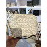 Michael Kors 35F1GTVC6B-150 Women's Back Slip Pocket Signature Canvas Crossbody Bag, Vanilla