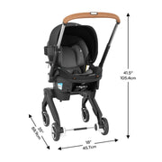 Evenflo Gold Shyft DualRide Infant Car Seat Stroller Combo with SensorSafe Technology, LockStrong Installation, Green & Gentle Fabric, Carryall Storage Bag, Extended Canopy, Quartz CS150112311
