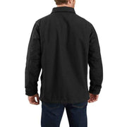 Carhartt Men's Loose-Fit Washed Duck Sherpa-Lined Coat, Black, 3X-Large Tall, 104293