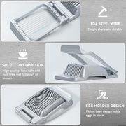 Sopito Heavy Duty Stainless Steel Wire Egg Slicer, Multifunctional Soft Food Cutter, Silver