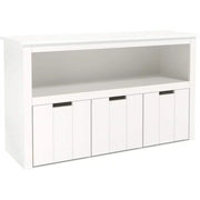 Homfa USATCN1004342 Kids' Toy Box with Shelves and Wheels White