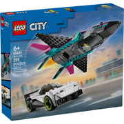 LEGO City Jet vs Car Building Toy, 259 Pieces, Multicolor, Ages 6+, 6585630