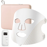 RACCOMB Red Light Therapy Face Mask, 4 Modes with 850NM Near Infrared, 432 LEDs, 5 Brightness Levels, Silicone Design, Travel Bag Included
