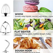 Fatabeta Stand Mixers For Kitchen 1000W Mixer 5.5QT Mixer With Dough Hook Whisk And Beater Electric Mixer With Bowl & 11 Speeds - Cake Mixer Baking Bread & More Black
