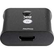 GE 2-Port 8K HDMI Switch, HDMI 2.1, USB-C Powered, Black Aluminum Housing, LED Indicator, 6ft Cable