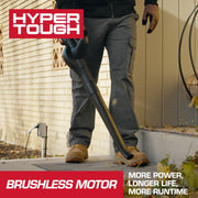 Hyper Tough HY5601050516006 20V Brushless Cordless Leaf Sweeper Blower, 120 CFM, 140 MPH, 2.0Ah Battery
