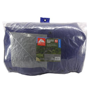 Ozark Trail Medium-Duty Tarpaulin, Durable 5 Mil Polyethylene, Reinforced Hems with Polypropylene Rope, Polycarbonate Grommets Every 38 Inches, Waterproof, Tear-Resistant, 24' x 40', Blue and Silver