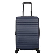 Protege Vacationer 20-Inch Carry-On Expandable Hardside Luggage, Navy Cove, 360-Degree Spinner Wheels, Divider Pockets