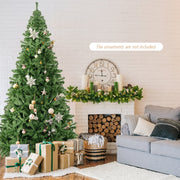 Costway 9FT PVC Christmas Tree 2132 Tips Hinged Solid Metal Legs