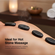 Reebok RK3505-ALM-T30-6 Electric Hot Stone Set with 6 Basalt Stones, Fast Heating Warming Case, Pink