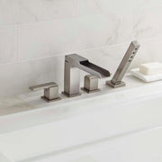 Delta Faucet T4768-SS Ara, Roman Tub Trim with Channel Spout and Hand Shower, Stainless