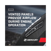 Mercury Marine 4.6L V8 250hp Pro XS Outboard Vented Splash Cover, Black, Polysoft II, 8M0228535