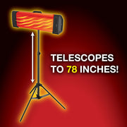 Handy Heater Heatwave Pro Tripod Ceramic Space Heater, 1500W, Black, Adjustable Legs, Telescoping Pole up to 78 in, Detachable Heating Head, Remote Control