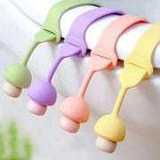 SZLYTYUN SIXIFENG Silicone Toilet Lid Lifters, Mushroom Shape, Adjustable 9.4 in Length, Multi-Color Set of 4