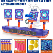 Freecat 789-7 Electronic Shooting for Kids, Digital Scoring, Auto Reset, 4 Challenge Modes, Red