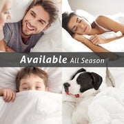 JUSTLET Luxury Solid Down Alternative Comforter, Peachskin Fabric, Hypoallergenic, All-Season, Queen, Red