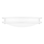 Quoizel Euclid Integrated LED Semi-Flush Mount Ceiling Light Fixture, White Lustre, 2500 Lumens, 3000K, Dimmable, EUC1616W