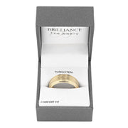 Brilliance Fine Jewelry TG17667/9 Men Gold-Tone Tungsten Grooved Step Edge 9MM Wedding Band Comfort-Fit Ring TG17667/9