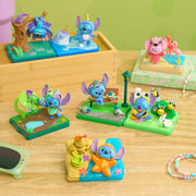Happy Haul Disney Stitch Goes Wild Scene Setters Collectible Toy Figure with Connectable Scenic Base, Multicolor, 8 cm