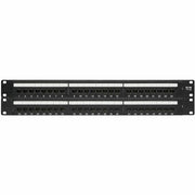Tripp Lite 48-Port Cat6 Ethernet Patch Panel, 110 Punch Down, RJ45, 2U Rackmount, Black, N252-048