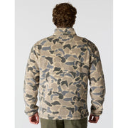 Carhartt Loose-Fit Quarter-Zip Fleece Pullover for Men - Khaki Vintage Camo - M