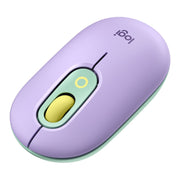 Logitech POP Compact Wireless Mouse, Bluetooth, Ambidextrous, SilentTouch, Purple Mint