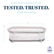 Baby Delight BD06280 Snuggle Nest Bassinet, Portable Baby Bed, for Infants 0-5 Months, Driftwood Grey