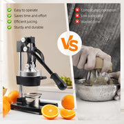 Megecy Cast Iron Juicer Hand Press, Heavy-Duty Manual Citrus Juicer for Lemon, Pomegranate, Lime, Orange, Black