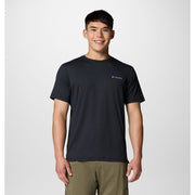 Columbia Men's Tech Trail Utility Short Sleeve Crew Shirt, UPF 50 Sun Protection, Moisture-Wicking, Black, 3X Tall, 21185730103XT