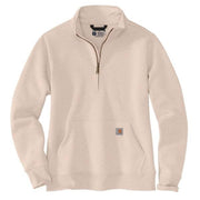 Carhartt 105295-A43 Relaxed-Fit Midweight Quarter-Zip Mock-Neck Sweatshirt, Light Taupe Heather, XL