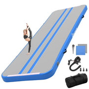 Funtok 10' Inflatable Air Gymnastics Training Mats, Blue - Material: PVC