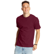 Hanes Beefy-T Unisex Heavyweight Cotton T-Shirt, MAROON, S