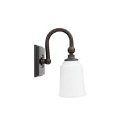 Signature Hardware PHVL2121BRZ Antonia Vanity Sconce - Single Light - Frosted Glass - Bronze