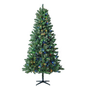 Holiday Time 7.5-Foot Kennedy Fir Artificial Christmas Tree, 400 Color-Changing LED Lights, Quick Set Assembly, SureBright Technology, Green