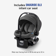 Graco Modes Nest Travel System Stroller, 3-in-1 Infant Car Seat Carrier, Pramette, Toddler Stroller, Reversible Seat, Aluminum Frame, Pink, 2173544