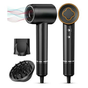 BeautifyEase JYCFJ-1 (ZCY883) Hair Dryer, 1500W Brushless Motor, Fast Drying Ionic Technology, Low Noise 51 dB, Ergonomic Design, Black