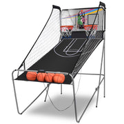 Costway SP35202 Indoor Basketball Arcade Game Double Electronic Hoops Shot 2 Player W/ 4 Balls