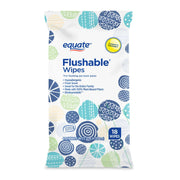 Equate 6498413 Fresh Scent Flushable Wipes Travel Pack, 18 Total Wipes
