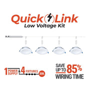 Halo Quicklink Canless LED Downlight Kit, 4 Inch, Selectable 2700K-5000K, Dimmable, 600 Lumens, White, 4 Pack, LTQL4069S1EDM-4PK