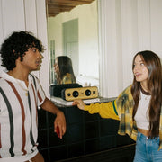 House Of Marley Get Together 2 Portable Bluetooth Speaker, Waterproof, Bamboo Design, Black, 20-Hour Battery Life
