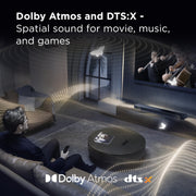 TCL Q65H Q Series 5.1 Channel Soundbar with Dolby Atmos, DTS:X, Ray Danz Acoustic Reflectors, Wireless Subwoofer, Bluetooth Streaming, Black