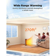 Better Homes & Gardens BHF136193153RBV 23In Tower Heater, Black, New