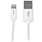 StarTech.com Lightning Cable, Apple MFi Certified, Reversible 8-Pin Connector, White, 1 Meter USBLT1MW