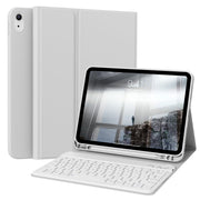 KVTVOU Keyboard Case for iPad A16 11 Inch 2025 and 10th Generation 10.9 Inch 2022, Detachable Wireless Bluetooth Keyboard Cover with Pencil Holder, Gray