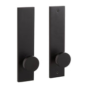 Moceri Solid Brass Dummy Entrance Door Plate - Knob - No Backset - Matte Black